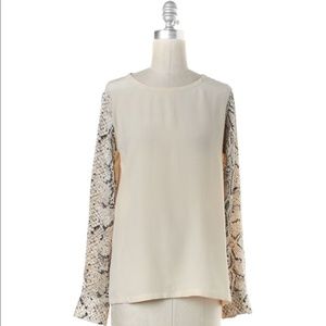 Equipment Snakeskin Print Silk Blouse